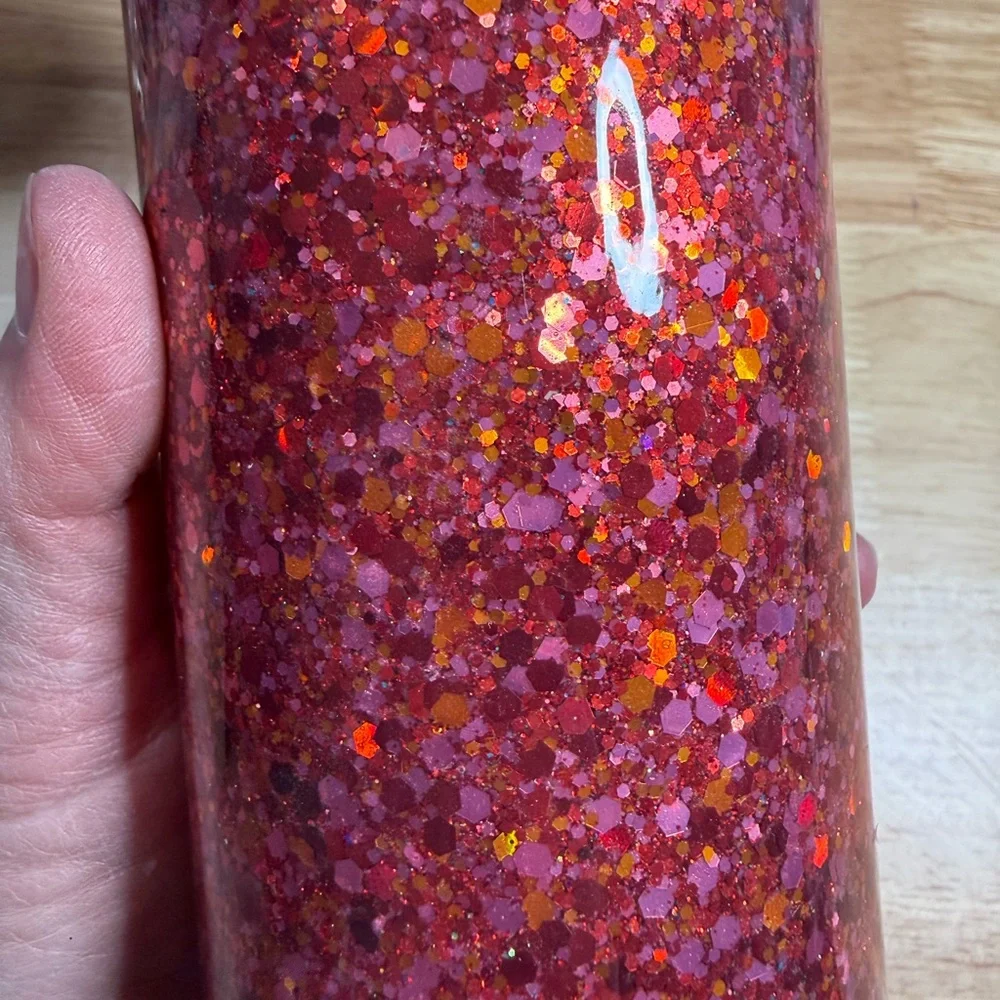 Handmade Sequins Red Who Framed Roger Rabbit Skinny Can Cooler Tumbler Cup - Picture 6 of 9